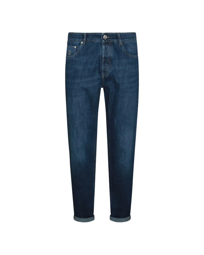 Brunello Cucinelli Faded-effect Jeans Blue