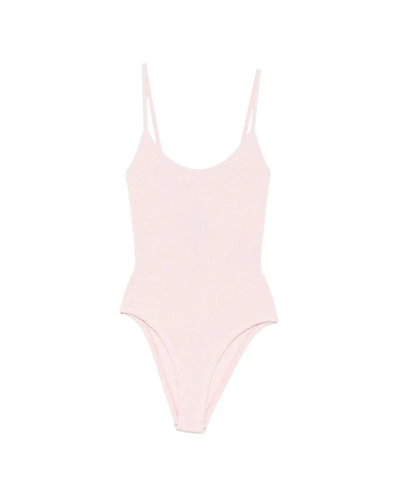 Hunza G Pamela Crinkle-effect Swimsuit Pink