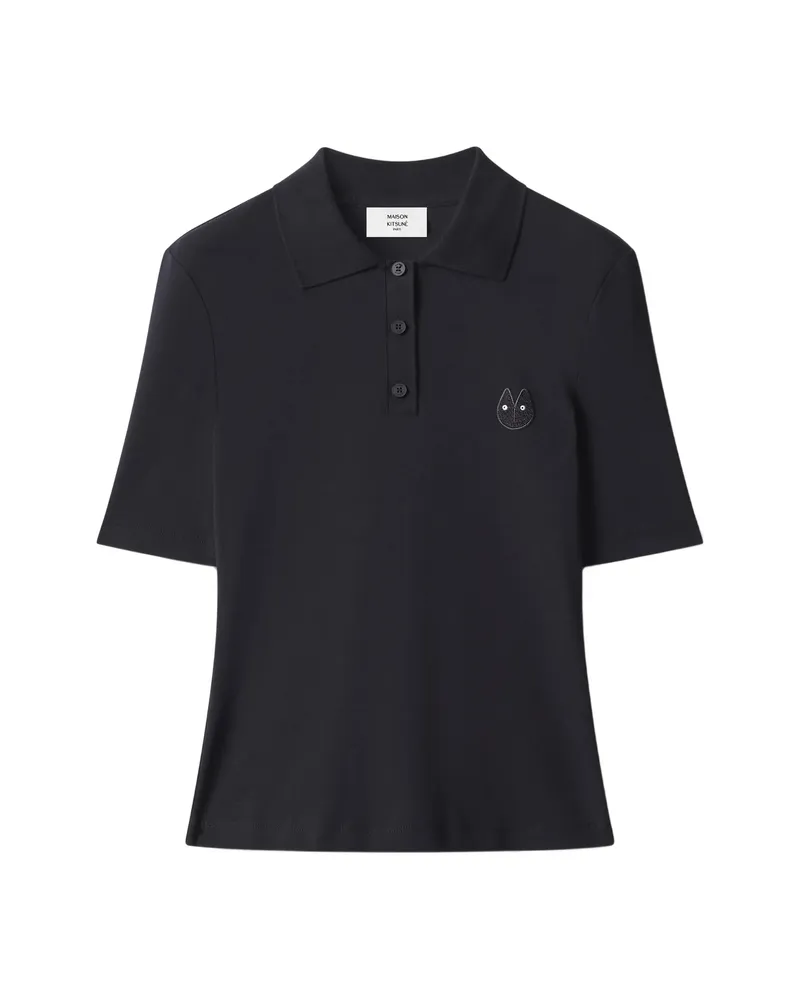 Kitsuné Fortune Fox Short-sleeve Polo Shirt Black