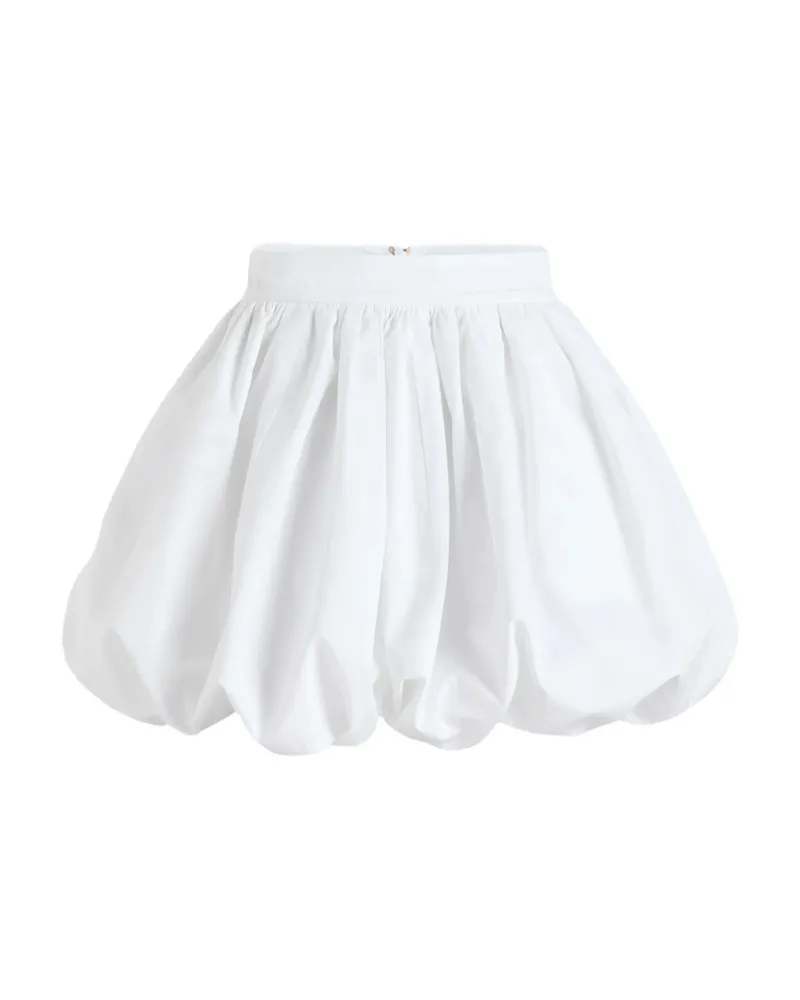Patou Bubble Organic Cotton Poplin Skirt White