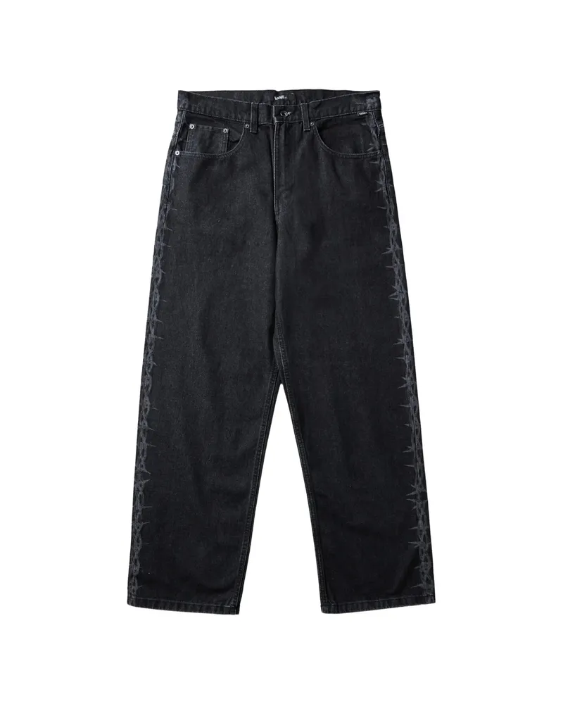 Vans X Slam Jam A. O.D. Barbed-wire-print Jeans Black