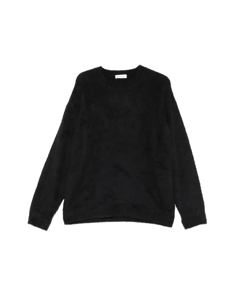 Roberto Collina Brushed-knit Crew-neck Sweater Black