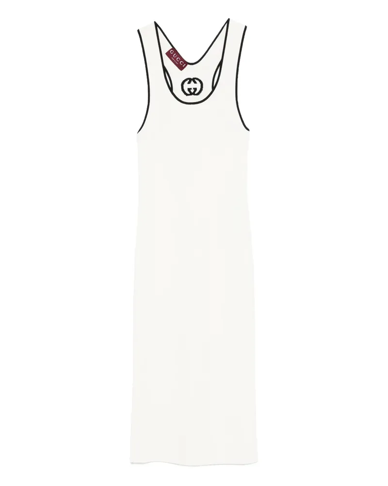 Gucci Logo-motif Midi Dress White