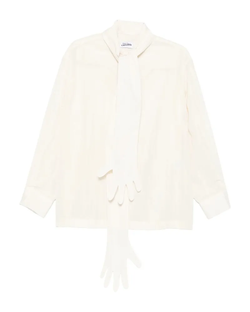 Jean Paul Gaultier Glove-detail Blouse Neutrals