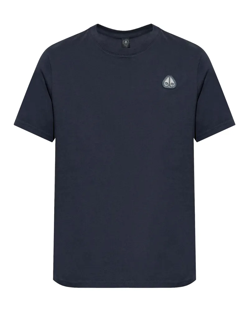 Moose Knuckles Cotton T-shirt Blue