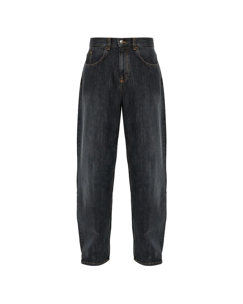 Palm Angels Five-pocket Straight-leg Jeans Black