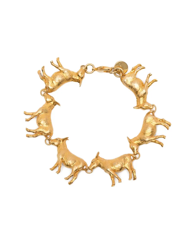 Jacquemus Anes Animal-pendant Bracelet Gold