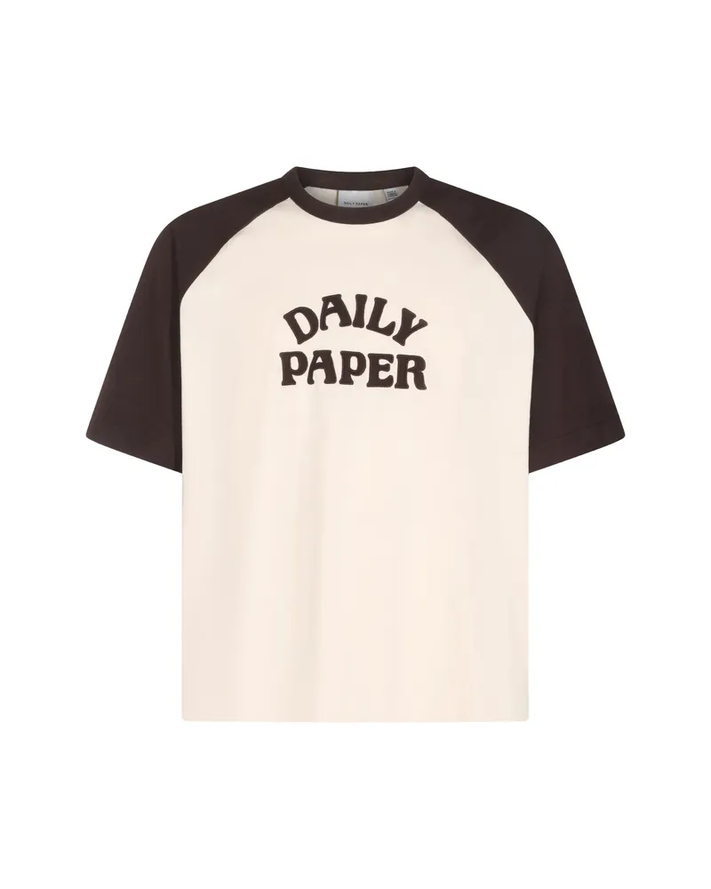Daily Paper Logo-print Raglan-sleeve T-shirt Neutrals