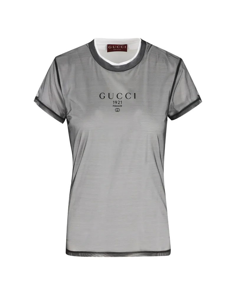 Gucci Double-layered Printed T-shirt White
