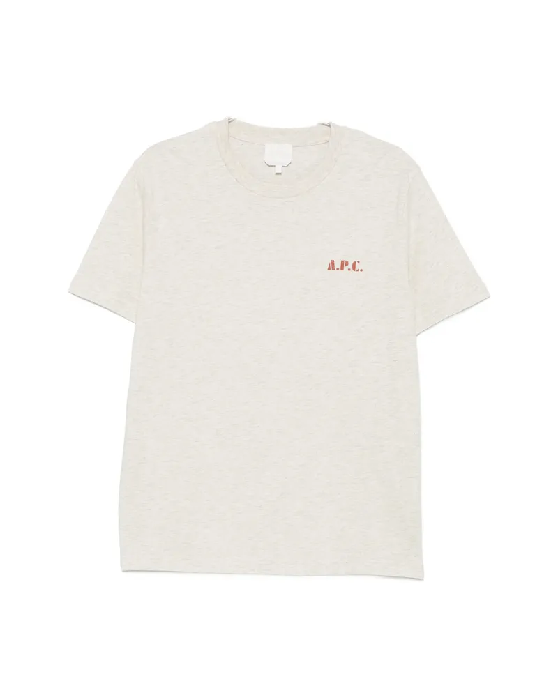 A.P.C. A. p.c. Logo-print T-shirt Neutrals