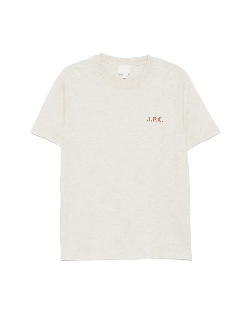 A.P.C. A. p.c. Logo-print T-shirt Neutrals