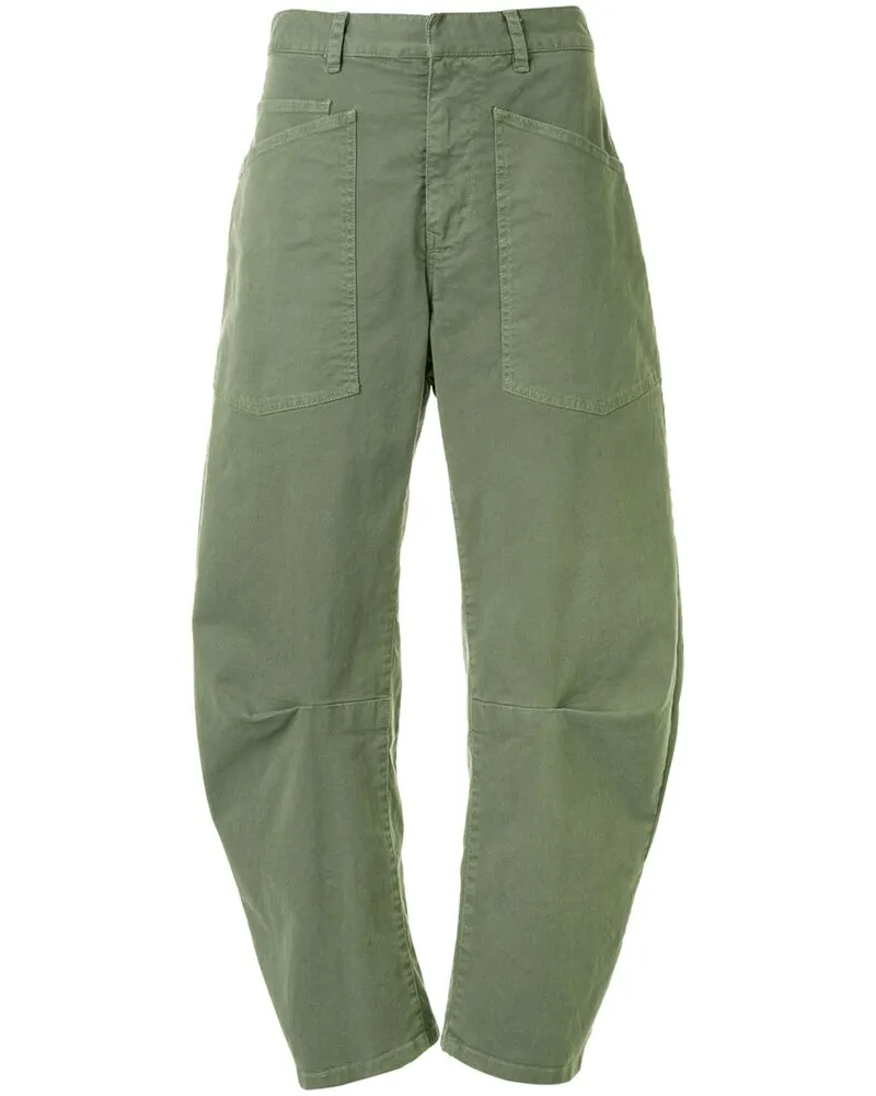 Nili Lotan Shon Wide-leg Trousers Green