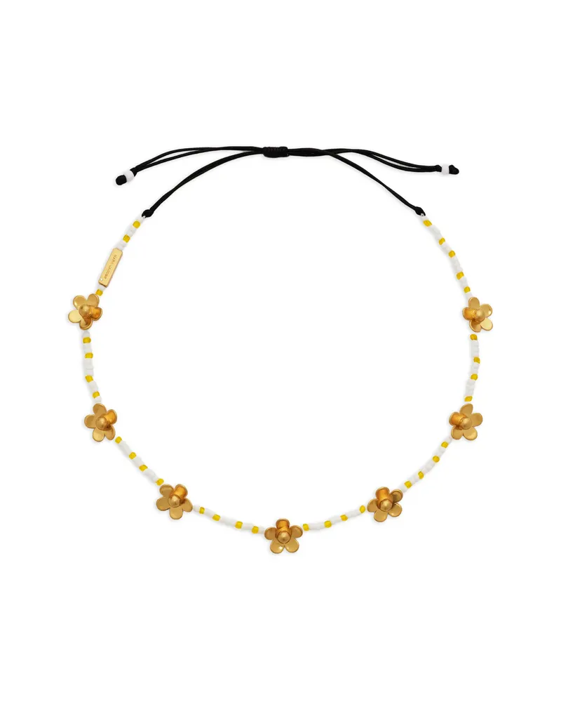 Marc Jacobs Daisy Beaded Necklace Gold