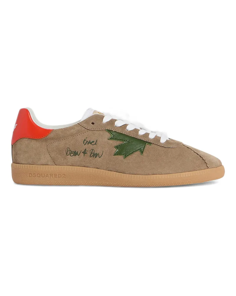 Dsquared2 Lace-up Round-neck Sneakers Neutrals