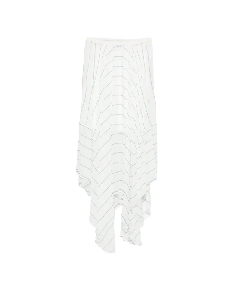 BONDI BORN Striped Long Skirt White