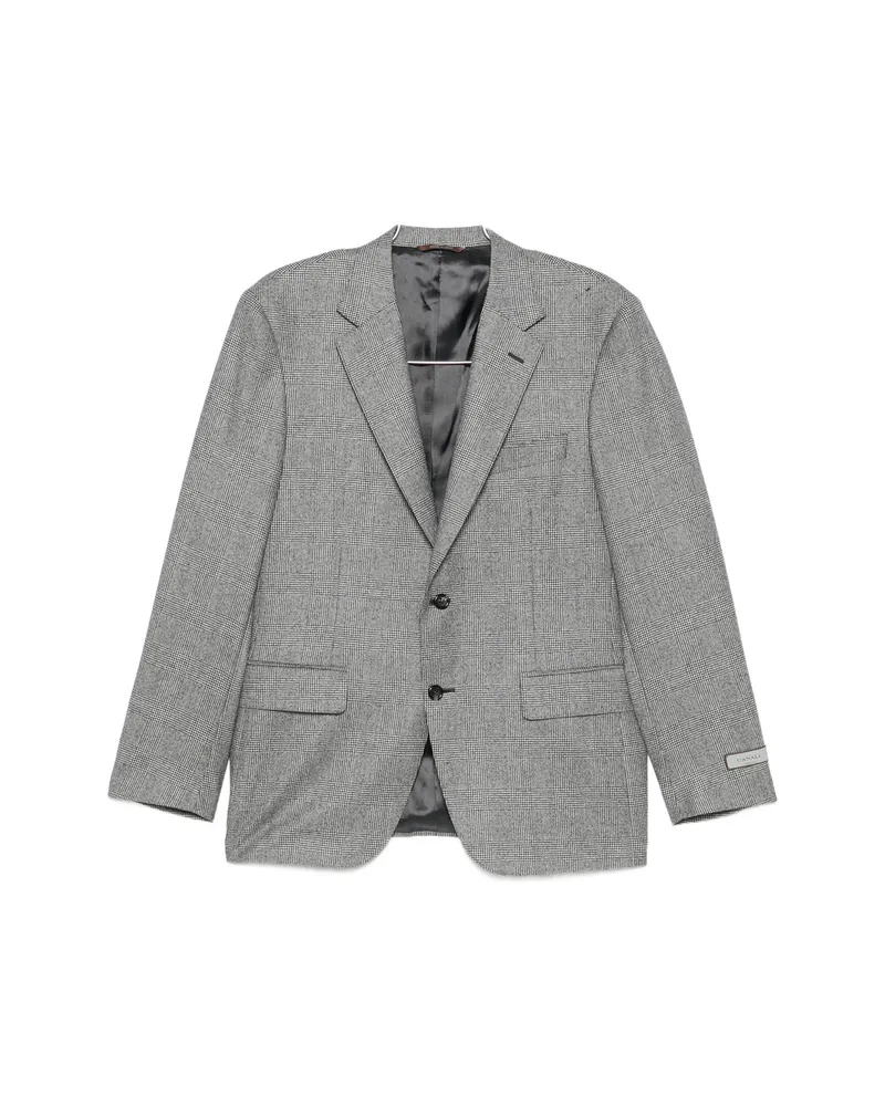 Canali Prince Of Wales Check Suit Grey