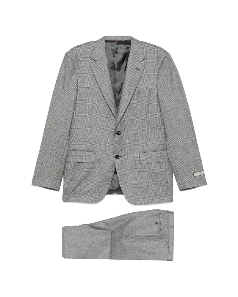 Canali Prince Of Wales Check Suit Grey