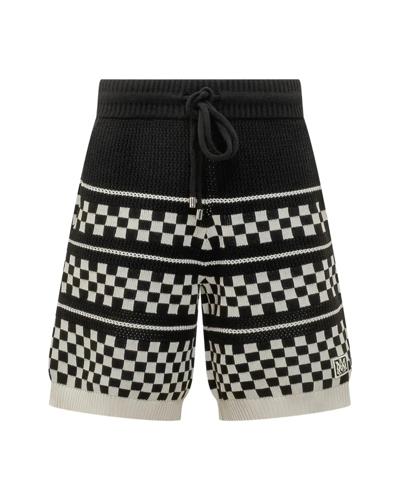 Amiri Checkered Shorts Black