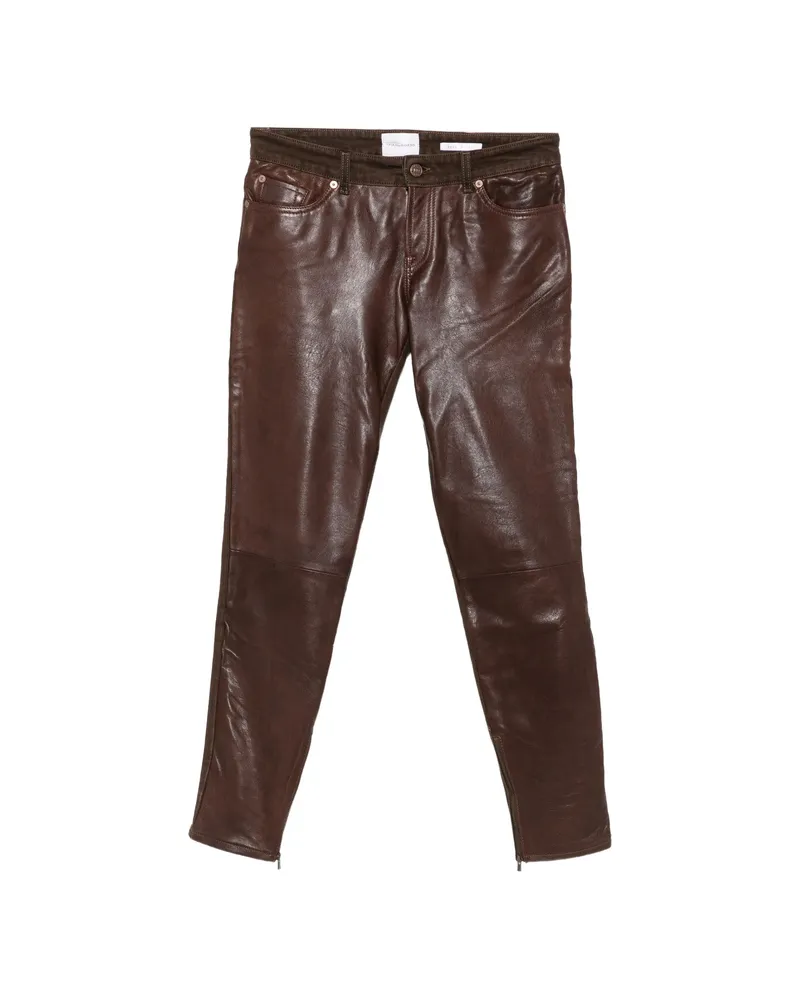 7 for all mankind Coated Slim-fit Jeans Brown