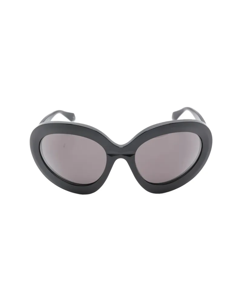 Alaïa Oval-frame Sunglasses Brown