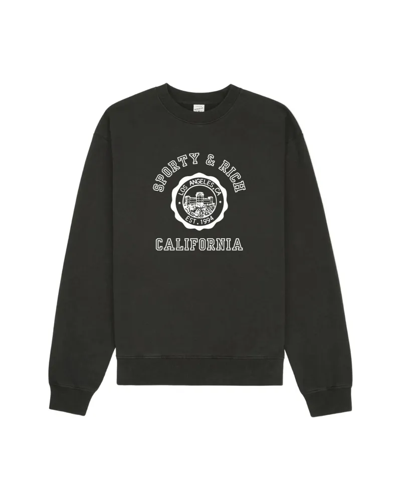 SPORTY & RICH California Emblem Crewneck Black