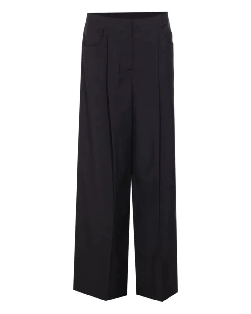 Fendi Pleated-front Trousers Black