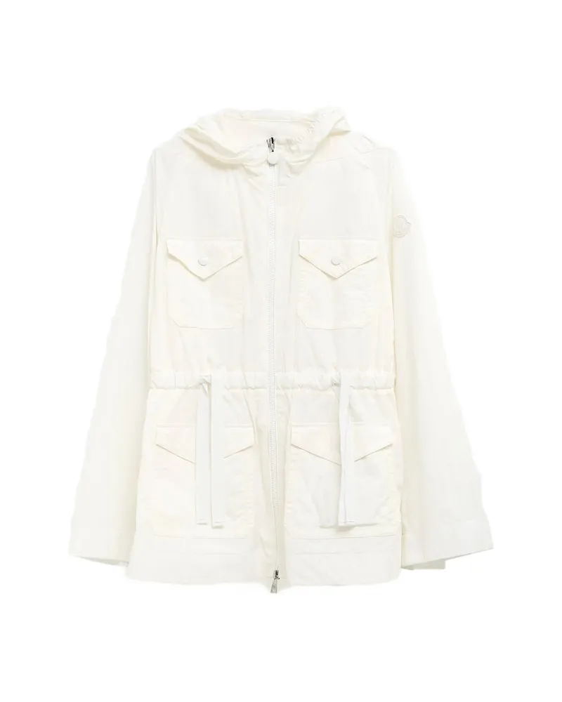 Moncler Paletuvier Hooded Military Jacket White