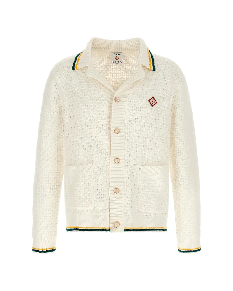 Casablanca Paris Pyramid Of Oranges Cardigan White