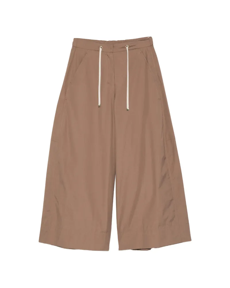 Max Mara Gufo Drawstring-fastening Palazzo Pants Brown