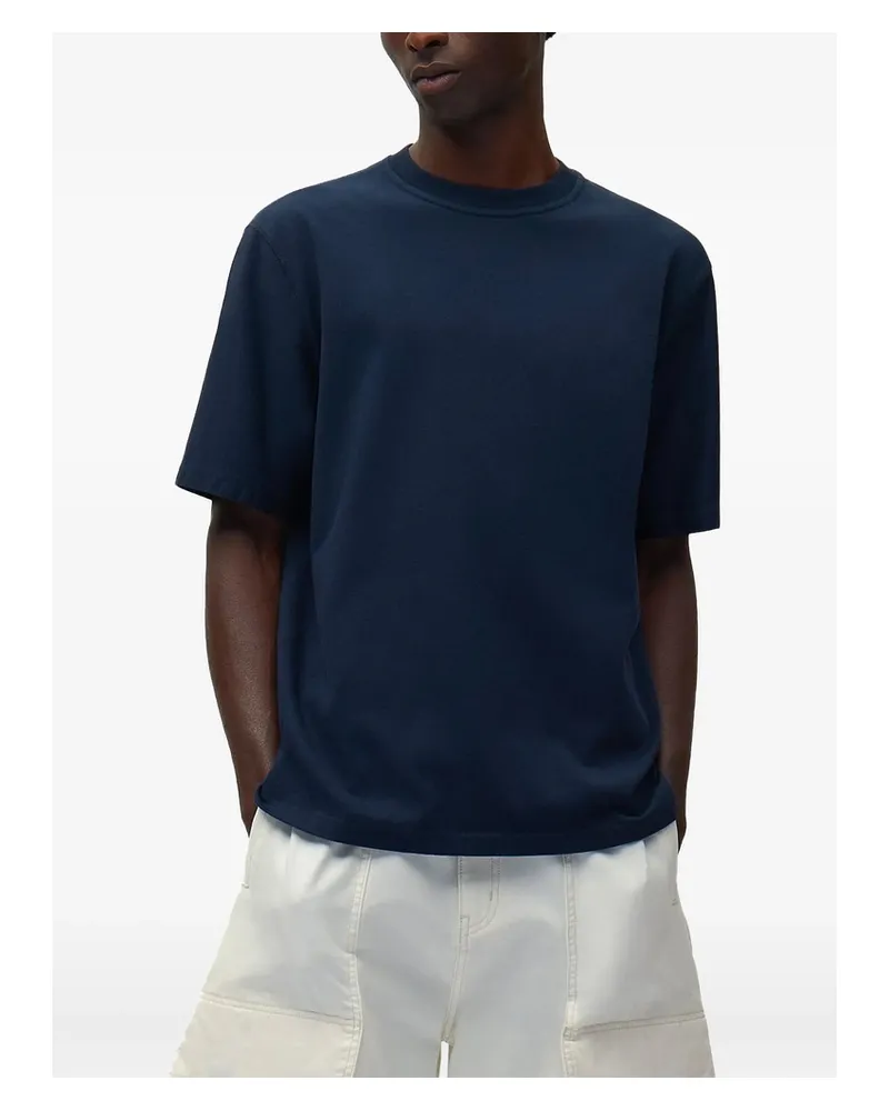 Arte Antwerp Abstract-print Cotton T-shirt Blue