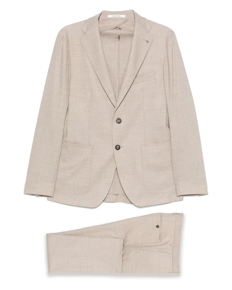 Tagliatore Virgin Wool-blend Suit Neutrals