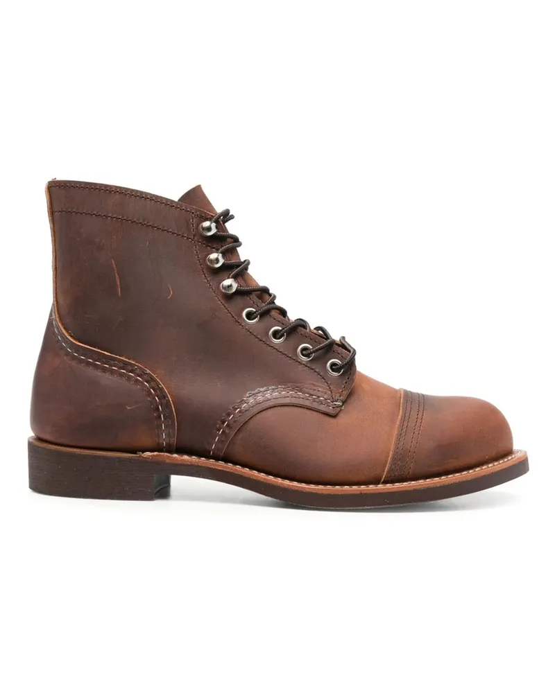 Red Wing Shoes Leather Lace-up Boots Brown