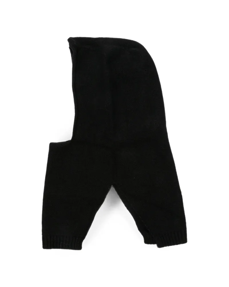 Baserange Ribbed-trim Knitted Balaclava Black