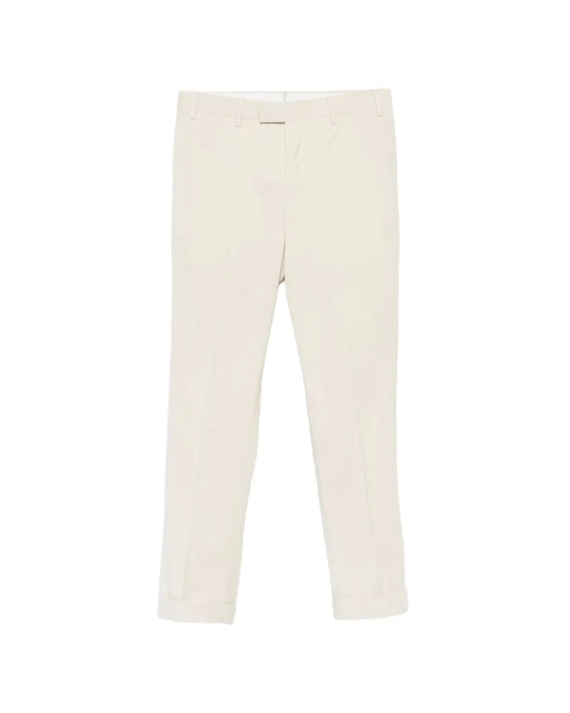 PT TORINO Corduroy-textured Straight-leg Trousers Neutrals