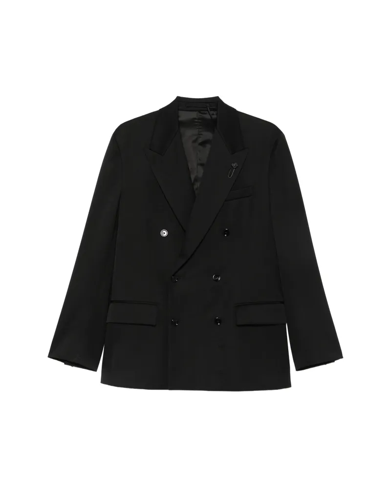 LARDINI Double-breasted Blazer Black