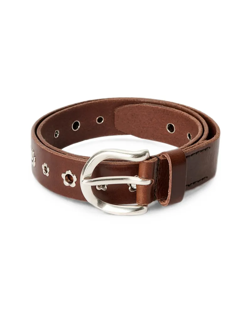 Our Legacy 3.5 Cm Flower Belt Brown