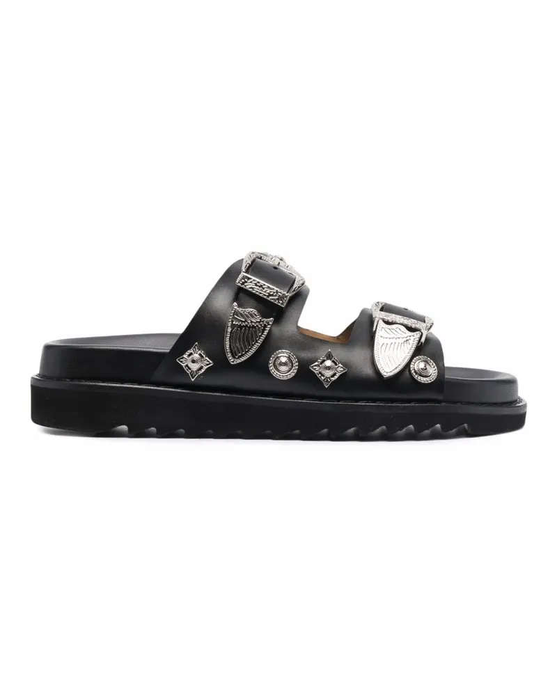 Toga Side-buckle Sandals Black