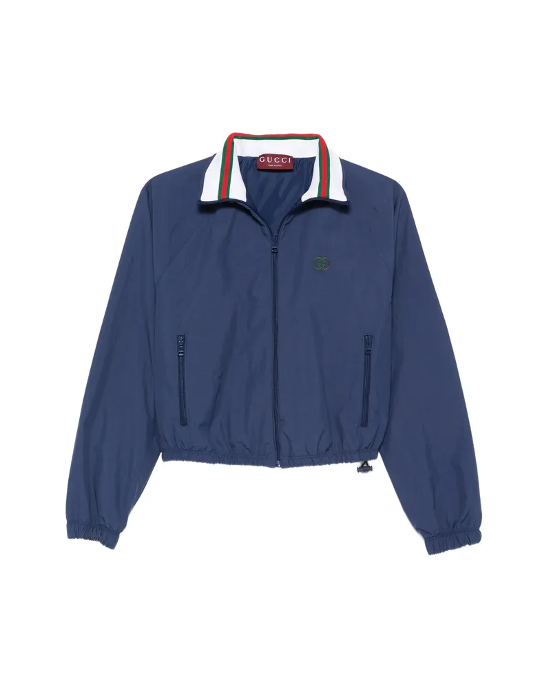 Gucci Striped Collar Jacket Blue