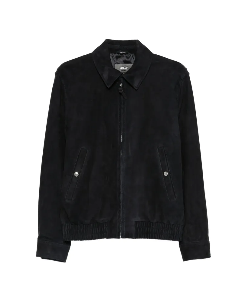 Mackage Giovanni Suede Shirt Jacket Blue