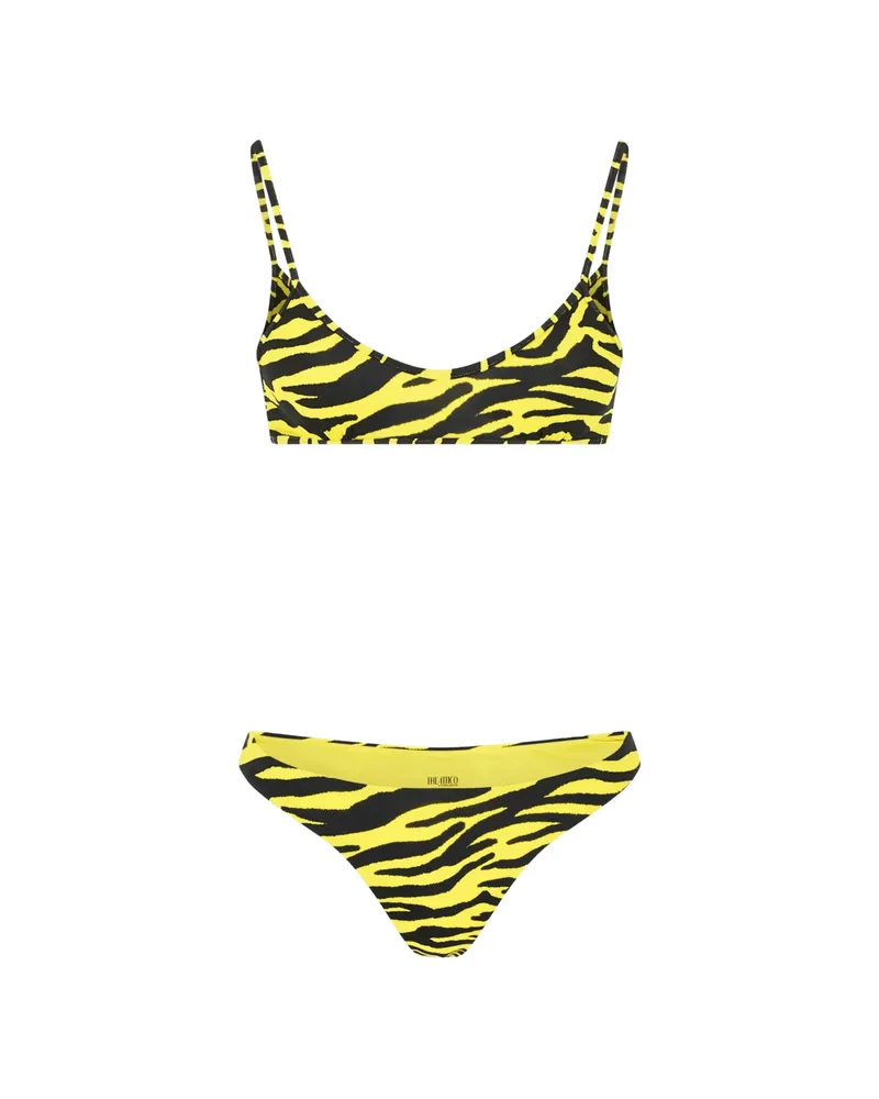 ATTICO Black And Yellow Bikini Yellow