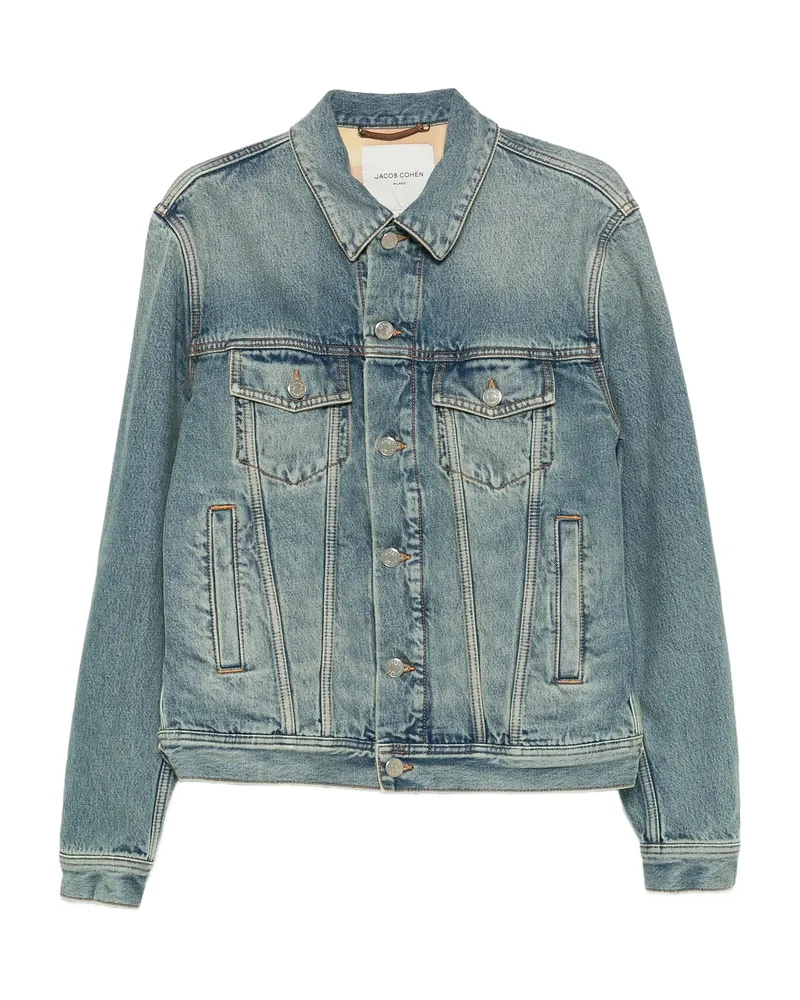 Jacob Cohën Buttoned Denim Jacket Blue