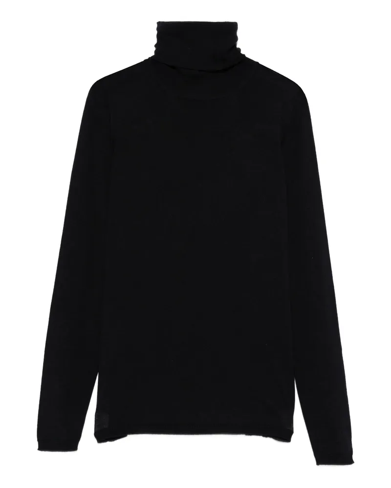 Max Mara Turtleneck Virgin-wool Sweater Blue