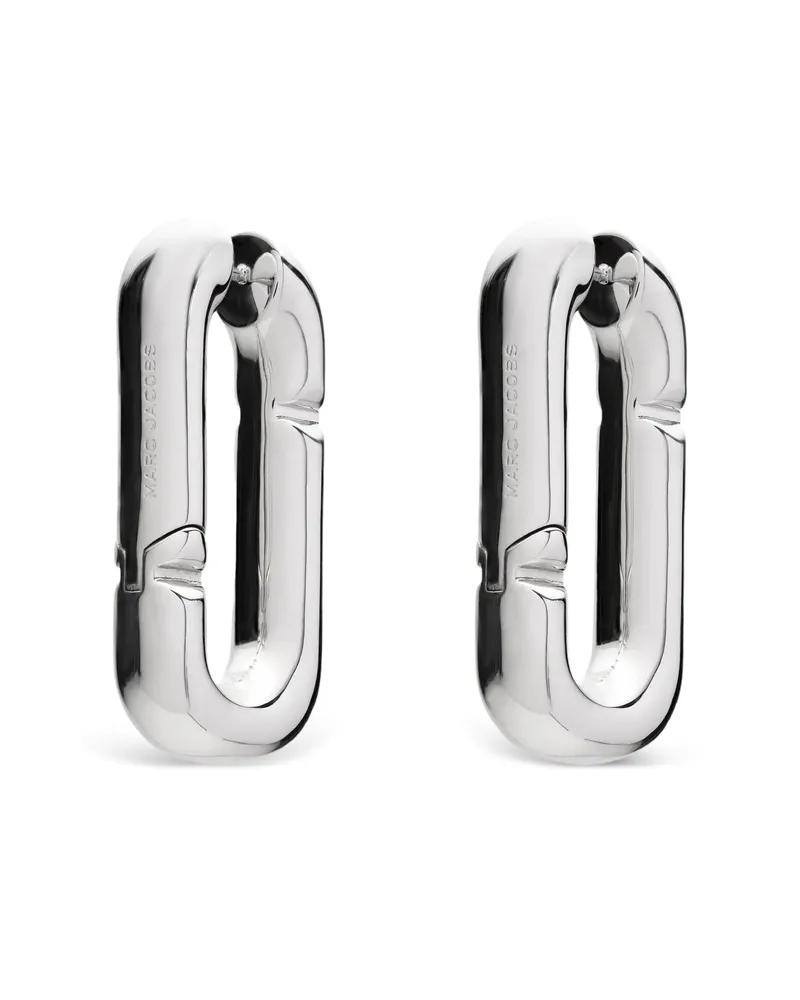 Marc Jacobs The Pop J Marc Hoop Earrings Silver