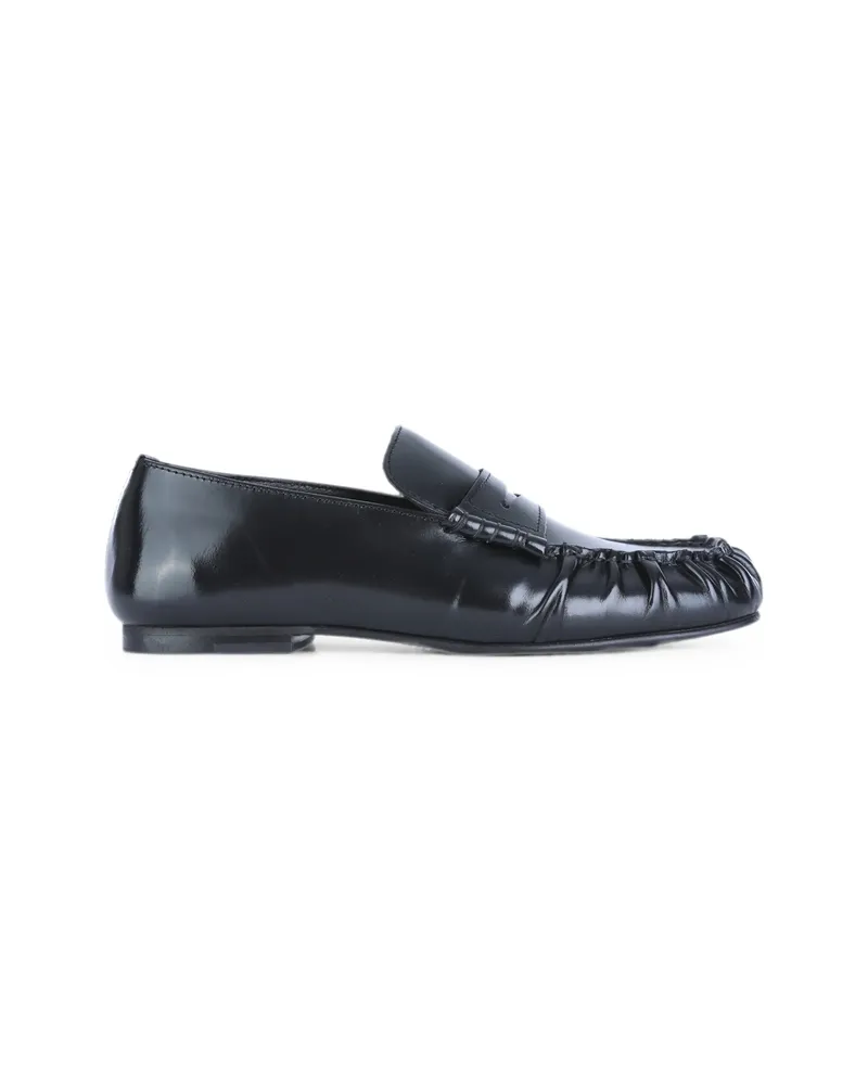 Alohas Aven Ruched Penny Loafers Black