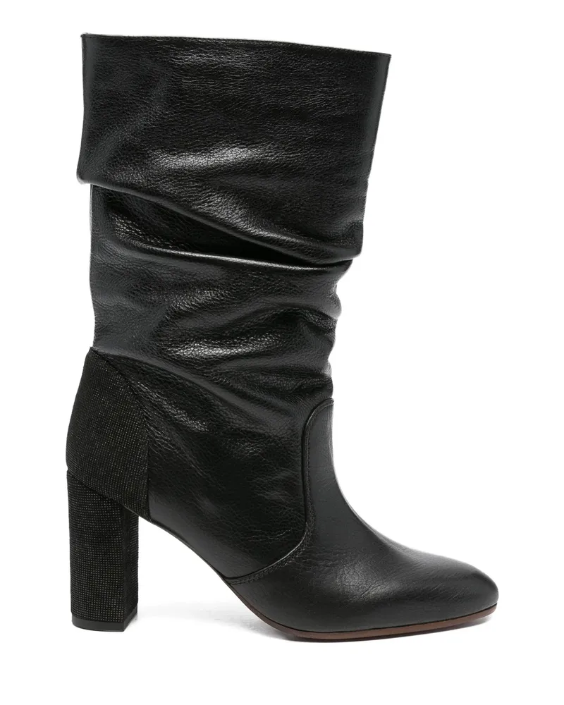 Chie Mihara 90mm Eychel Slouch Leather Boots Black