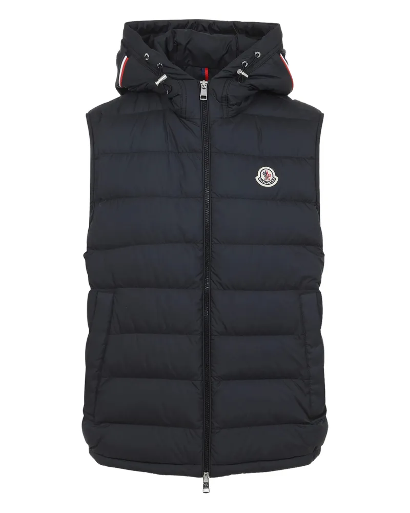 Moncler Marseillan Hooded Logo-patch Gilet Black