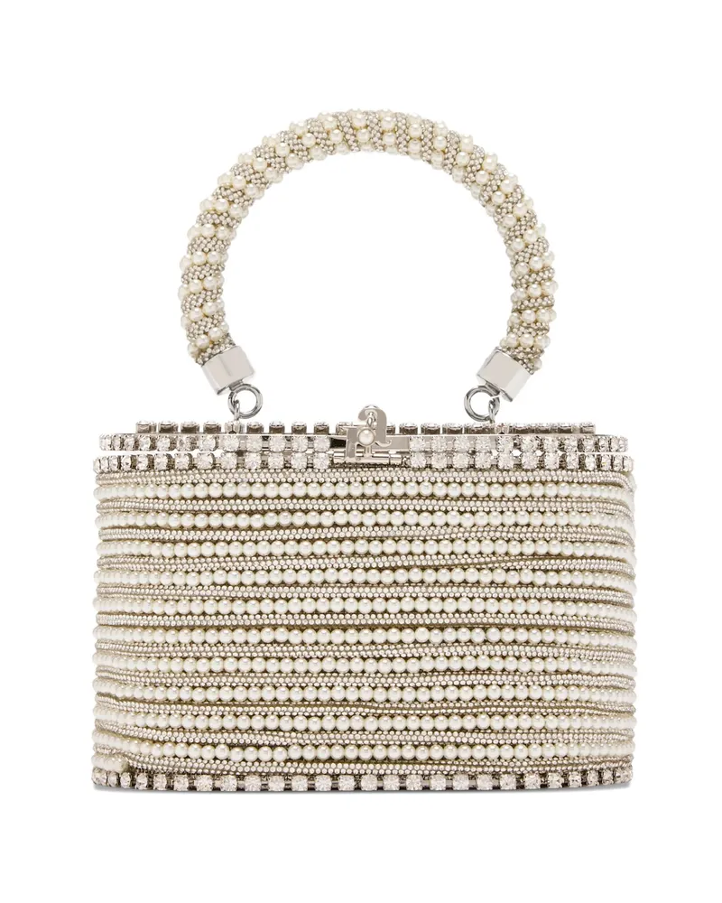 Rosantica Mini Holli Libellula Pearl-embellished Handbag Neutrals