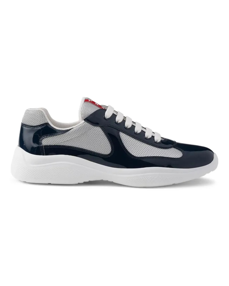 Prada America's Cup Panelled Chunky Sneakers Blue