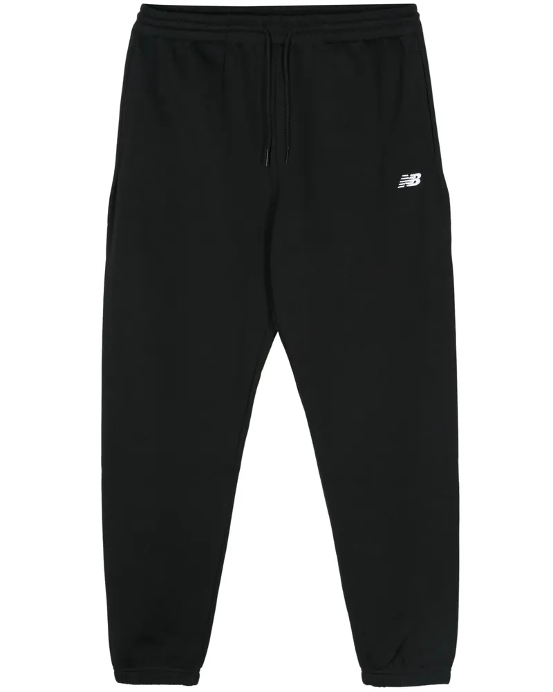 New Balance Embroidered-logo Jersey Track Pants Black