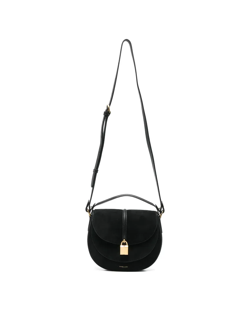 DeMELLIER Siena Suede Crossbody Bag Black